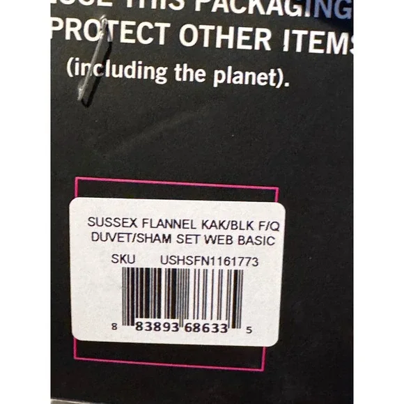 Kenneth Cole New York Sussex Cotton Flannel Duvet Cover Set, Full/Queen 2 Shams - Picture 4 of 6